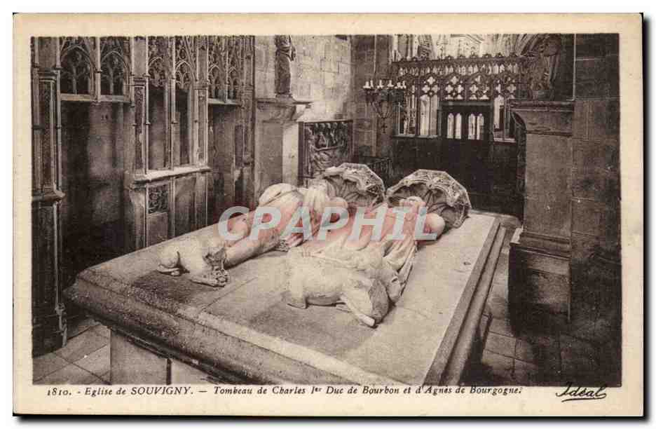 Tombeau de Charles 1er Duc de Bourbon et d'Agnes de Bourgogne — Église de Souvigny — Ideal, n° 1810