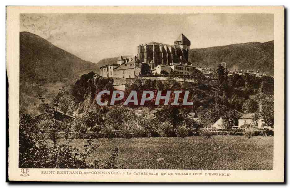 Saint Bertrand de Comminges CPA LA cathedrale et le village 
