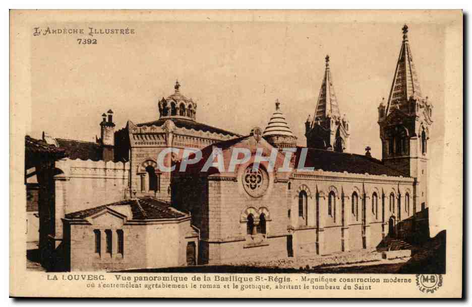 La Louvesc CPAvue panoramique de la basilique St Regis 