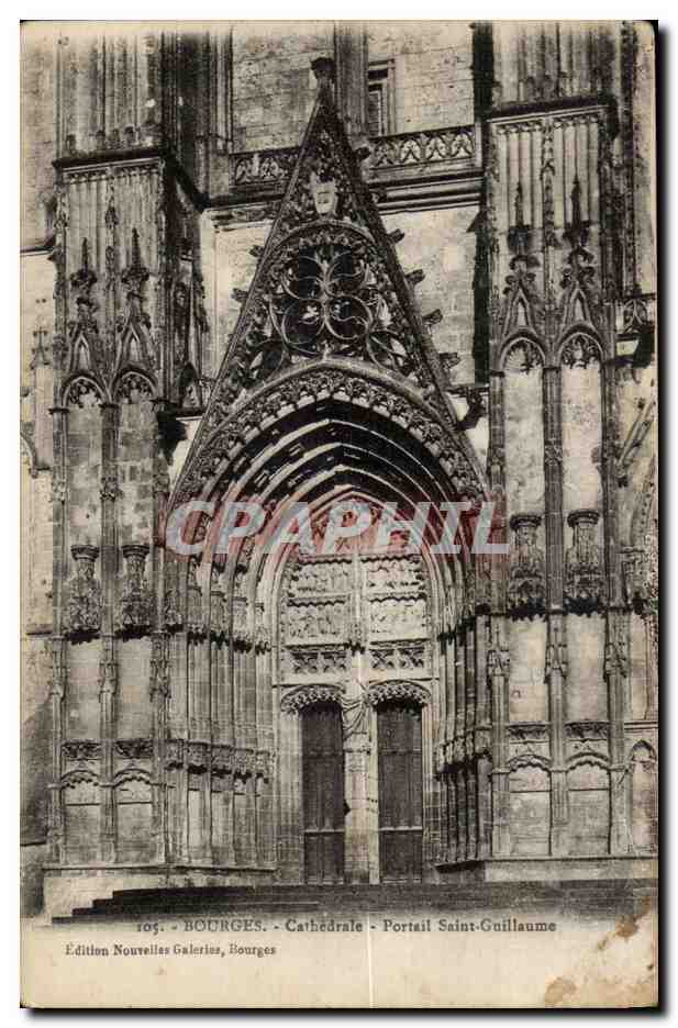Bourges CPA cathedrale Portail Saint Guillaume