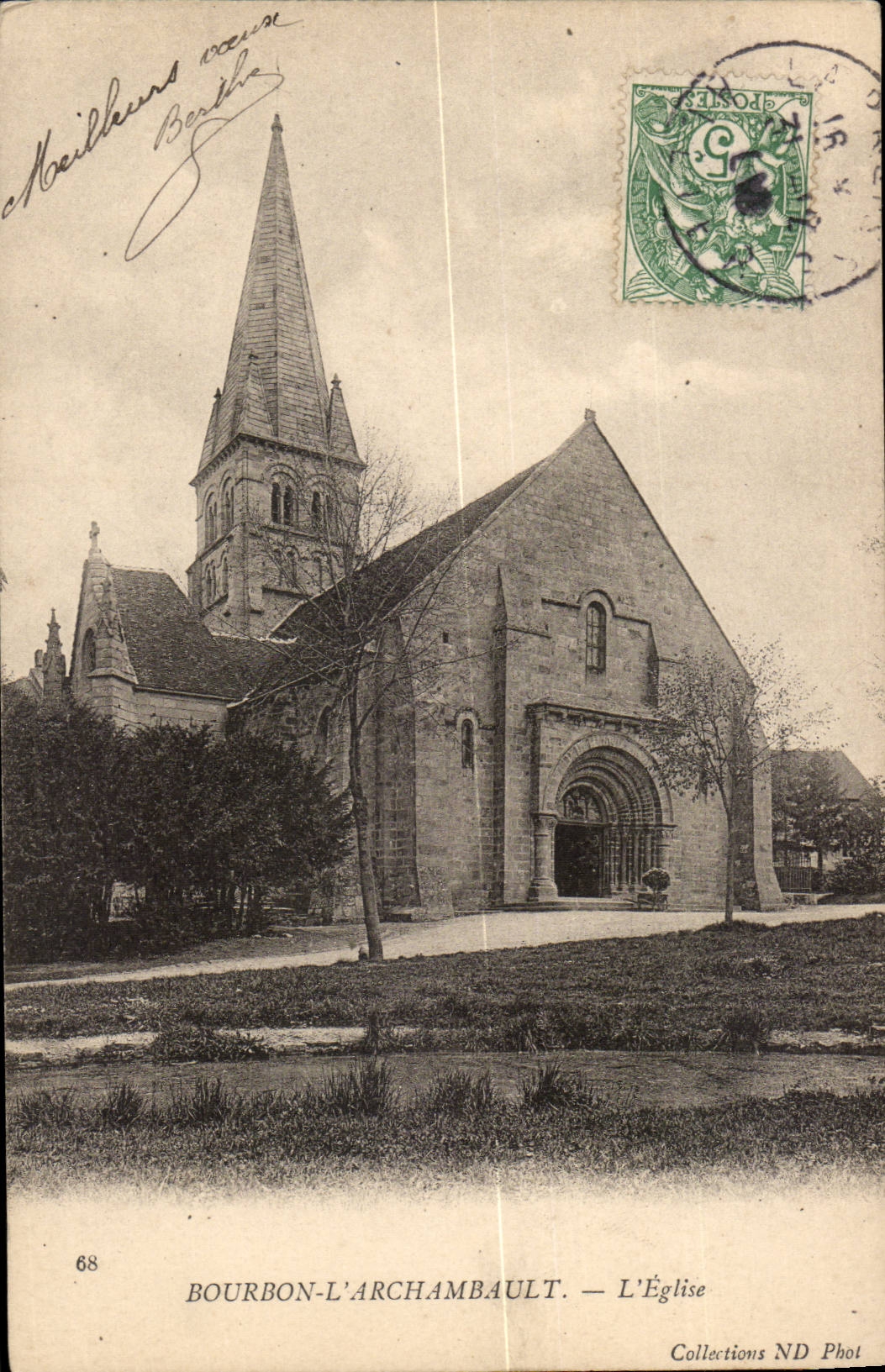 CPA Bourbon l'archambault L'eglise