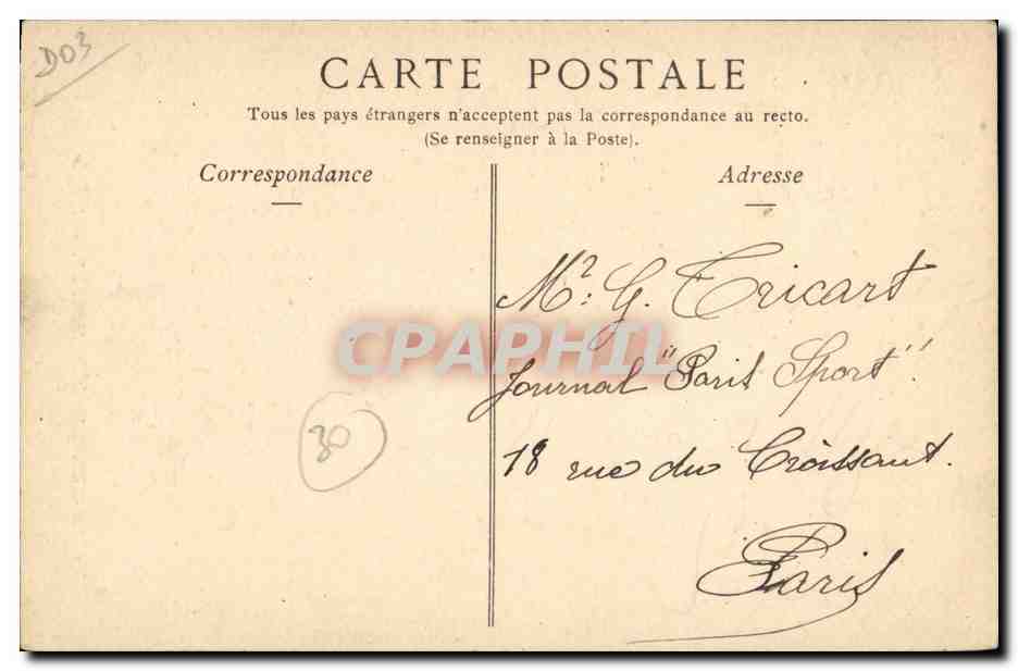 CPA Bourbon l'archambault L'eglise — Verso