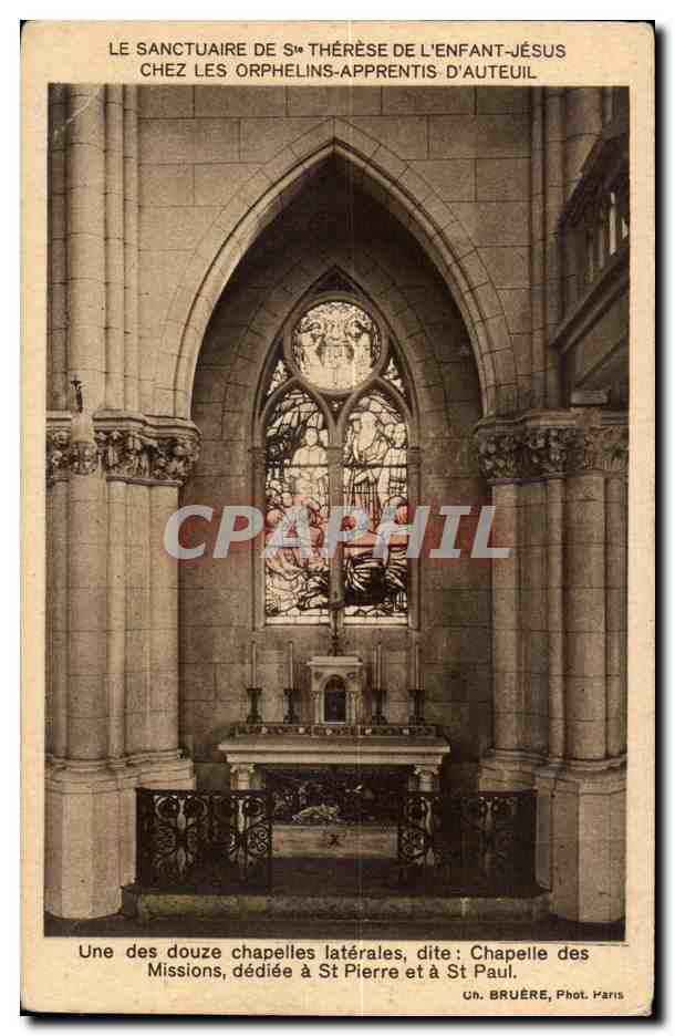 SAnctuaire de Ste Therese de l'enfant Jesus CPA Chapelle des Missions Auteuil