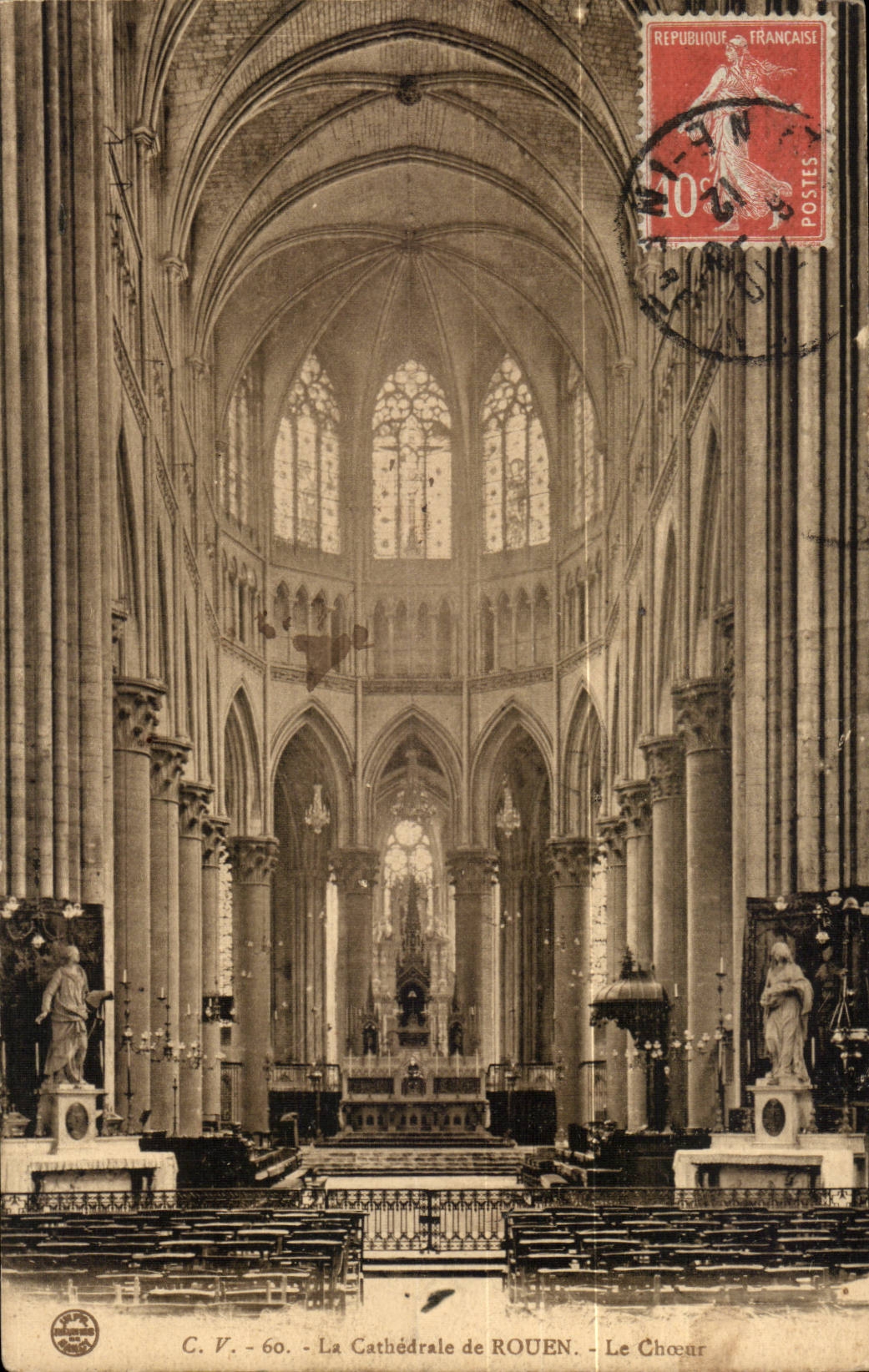 CPA Cathedrale de Rouen Le choeur