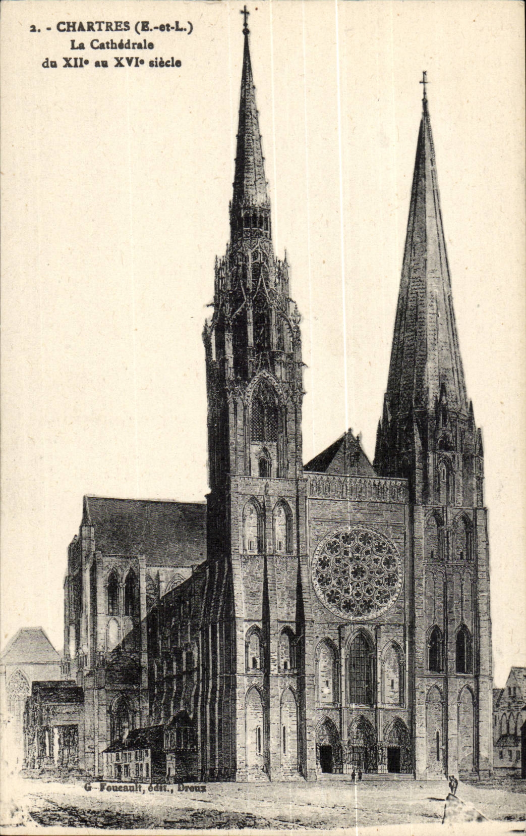 CPA Cathedrale de Chartres au 12et 16eme