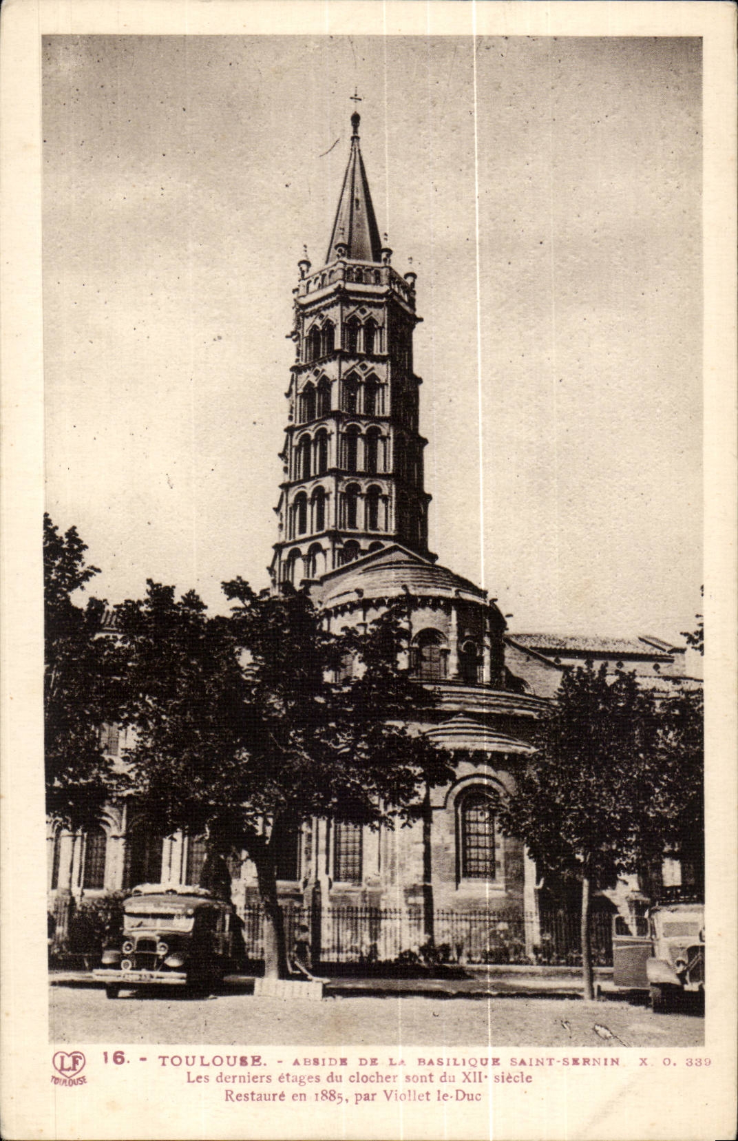 Toulouse - Abside de la Basilique Saint-Sernin — éditeur X. O. 339