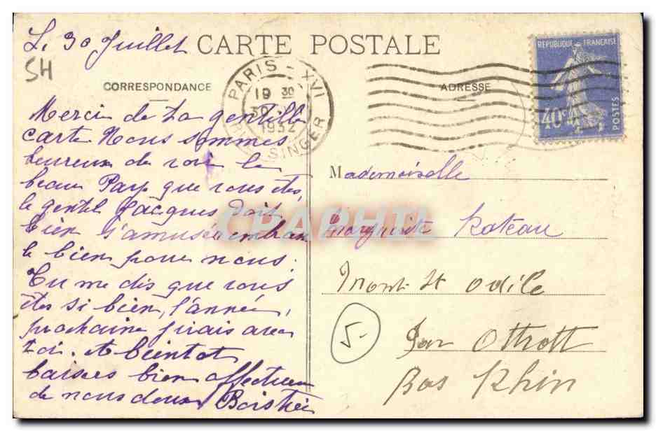 Saint-Nicolas-de-Port — Ansicht der Basilique (13. Jahrhundert) — Verlag Léon Lévy & Cie — Rückseite
