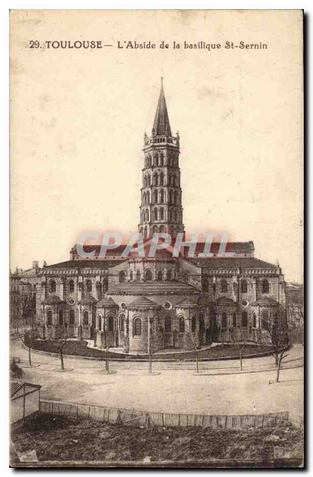 Toulouse CPA L'abside de la basilique St SErnin