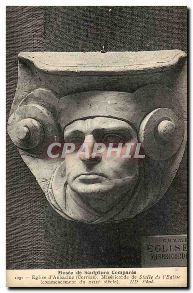 CPA Eglise d'aubazine Musee de sculpture comparee Miisericorde de la stalle de l'eglise