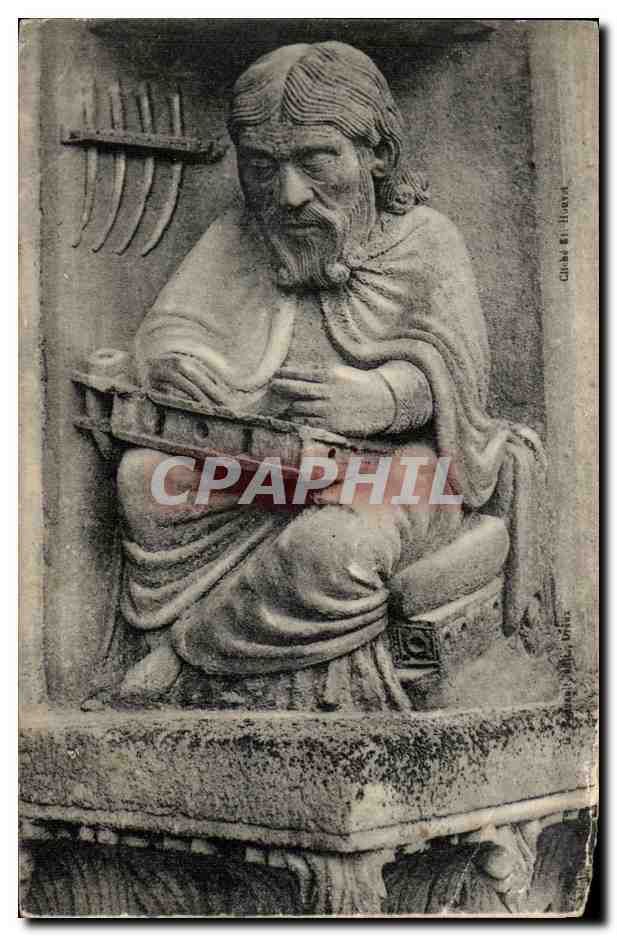 Chartres CPA Cathedrale Detail du portail royal donat