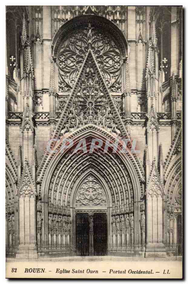 Rouen CPA Eglise Saint Ouen Portail occidental