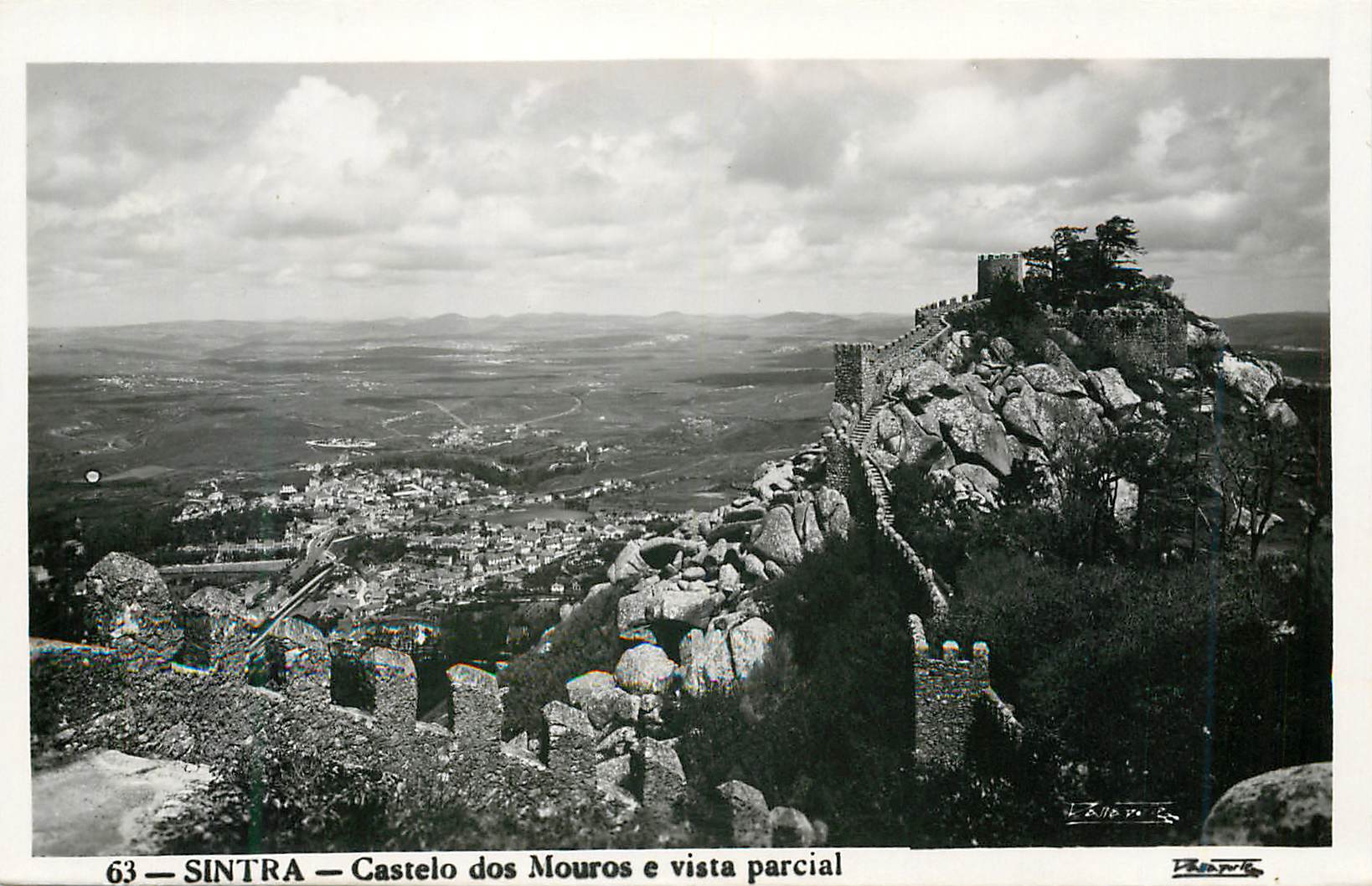 CPM Sintra Castelo dos Mouros e vista parcial 