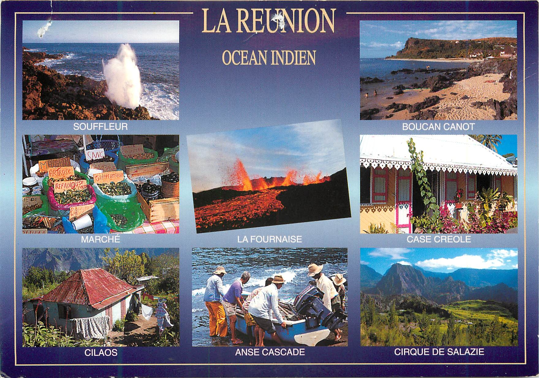 CPM Ile de la Reunion Souffleur Boucan Canot Marche La Fournaise Case Creole Cilaos Anse cascade Cirque de Salazie