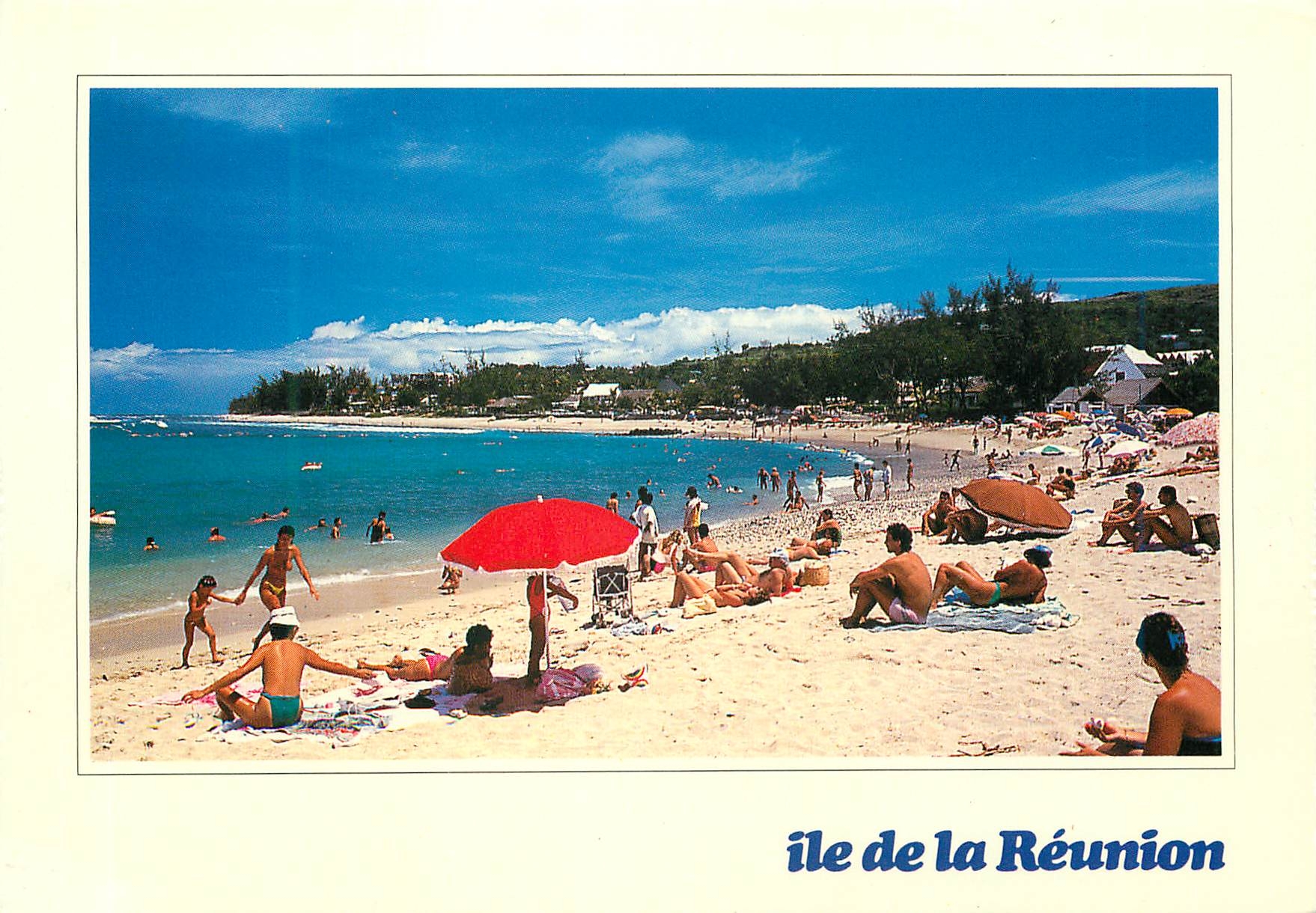CPM Ile de la Reunion Plage des roches noires 