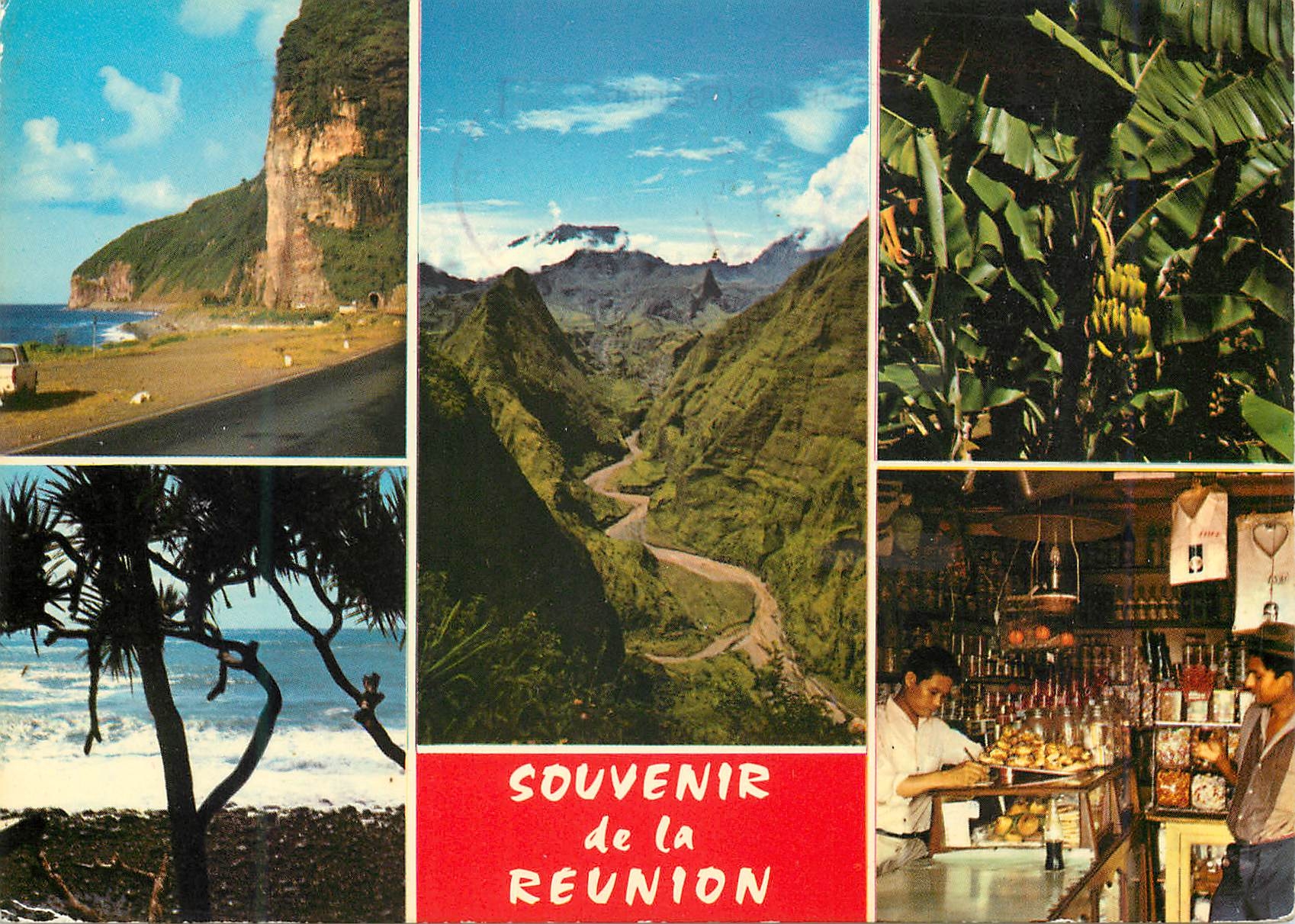 CPM Souvenir de la Reunion La route en corniche 