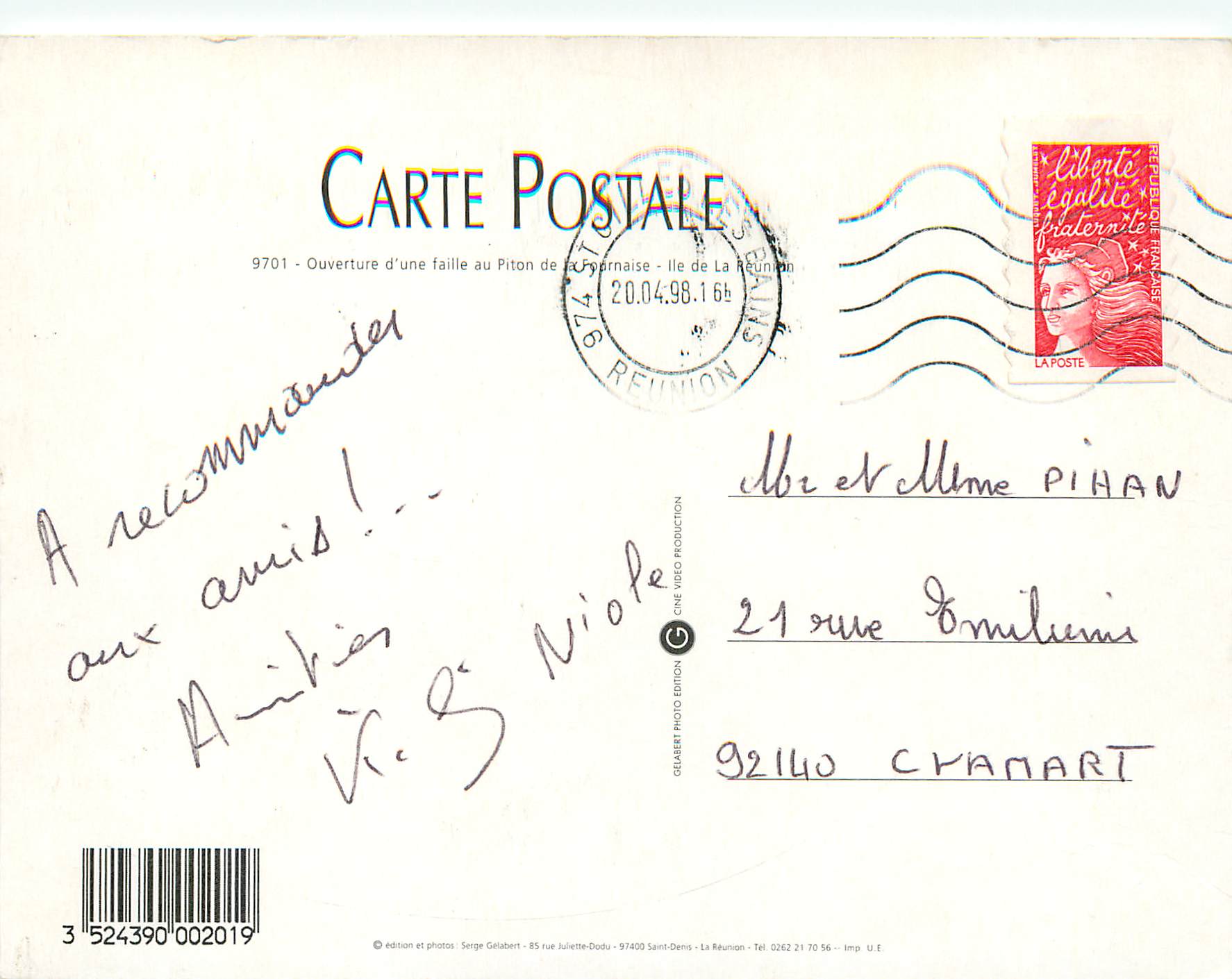 CPM Ile de la Reunion  — Rückseite