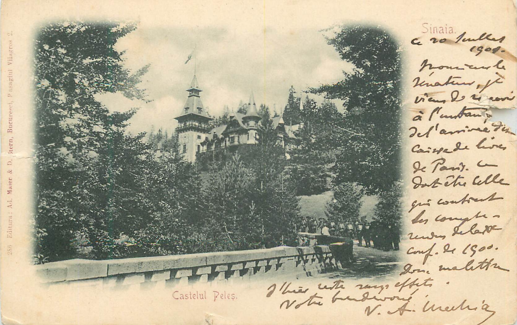 CPA Castelul Peles Sinaia Romania 