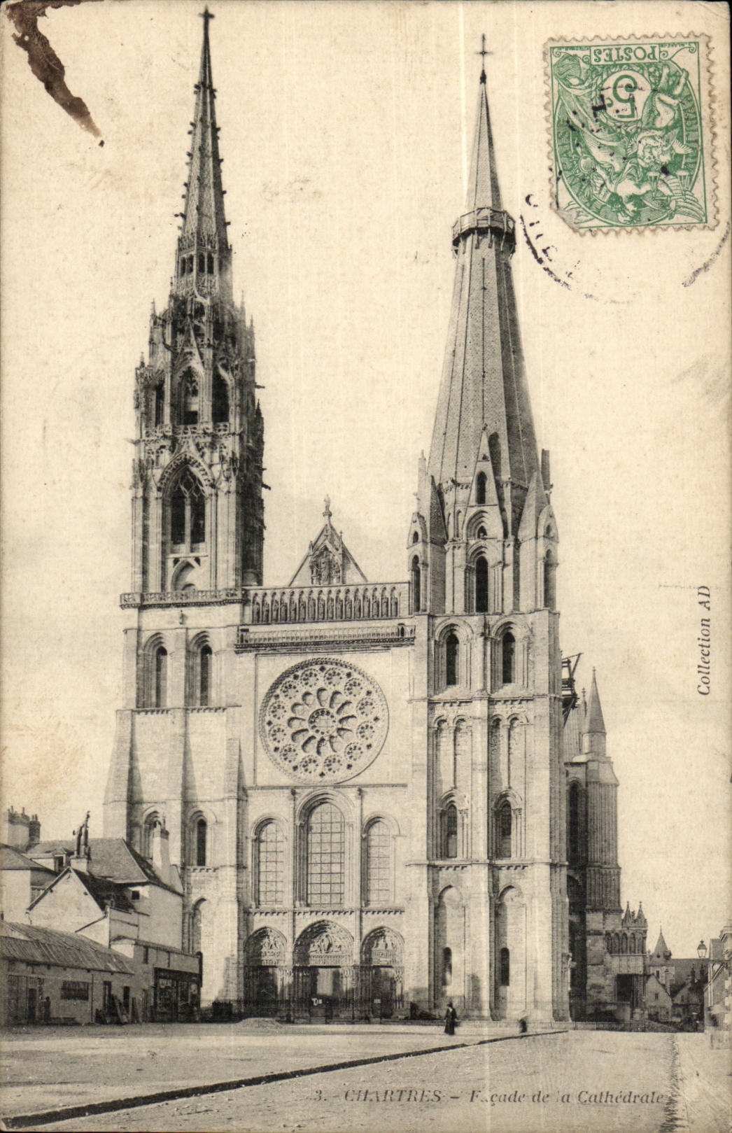 Chartres — Façade de la Cathédrale — Collection AD