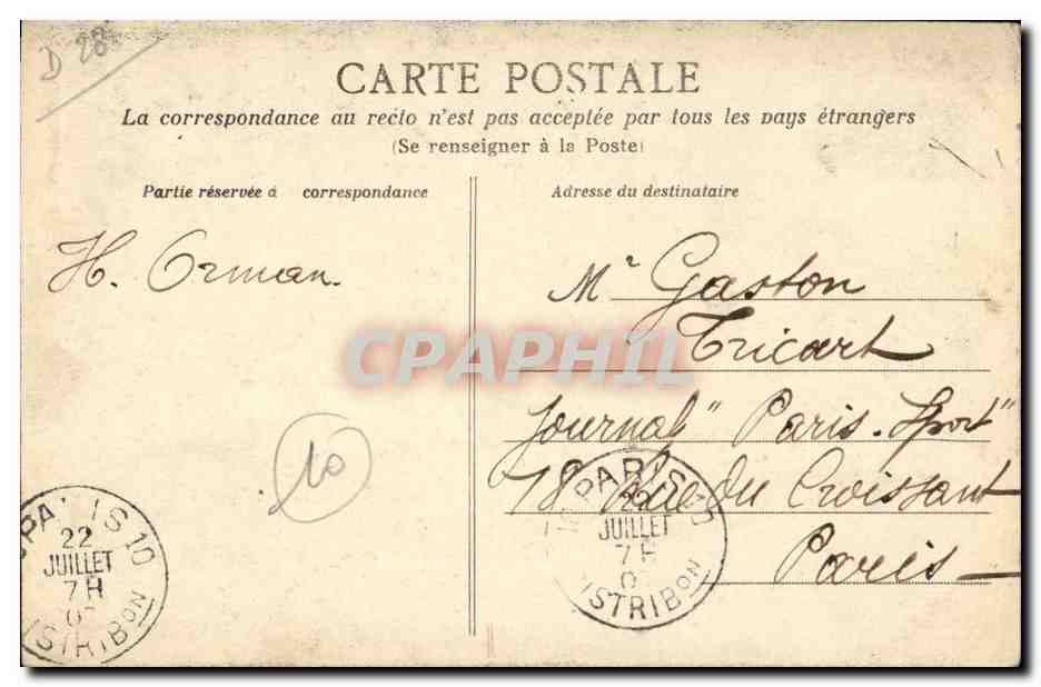 Chartres — Façade de la Cathédrale — Collection AD — Verso