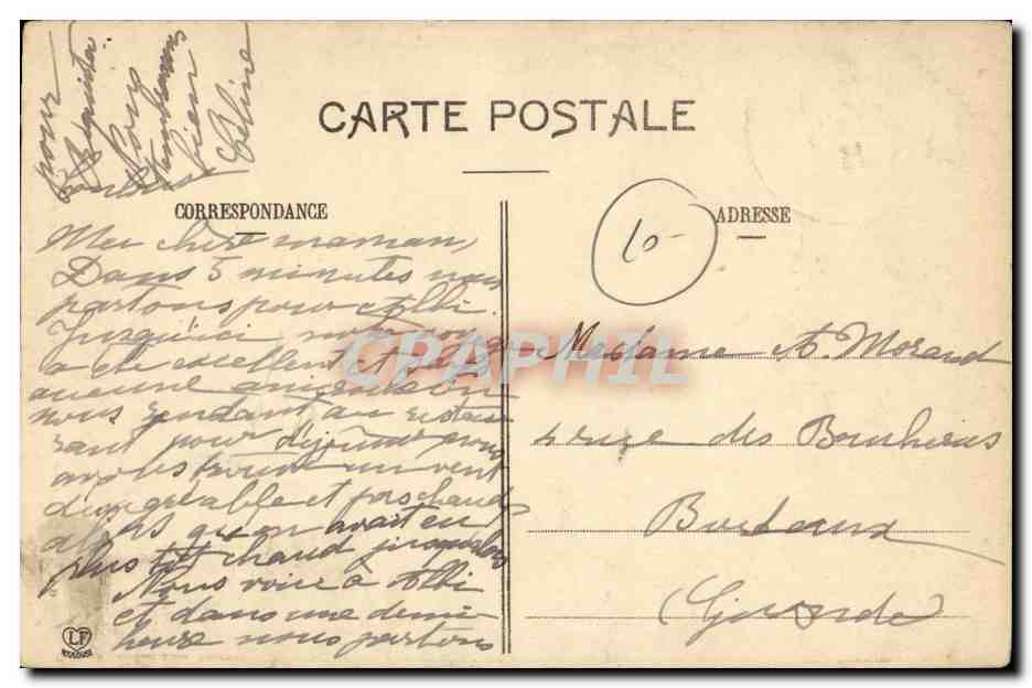 Toulouse CPA La double nef de l'eglise des Jacobins  — Verso