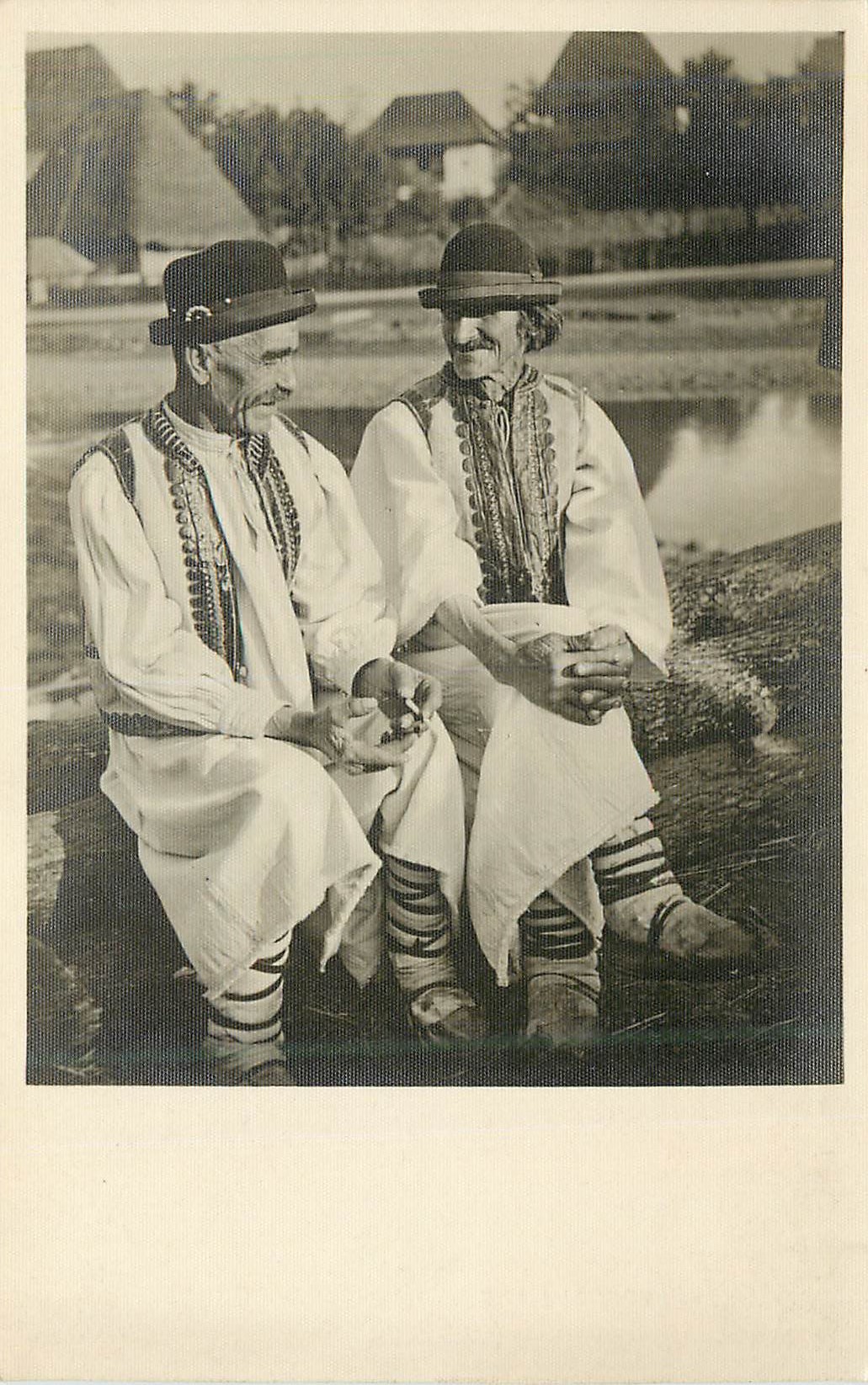 CPA Tarani romani din Morlaca  Folklore