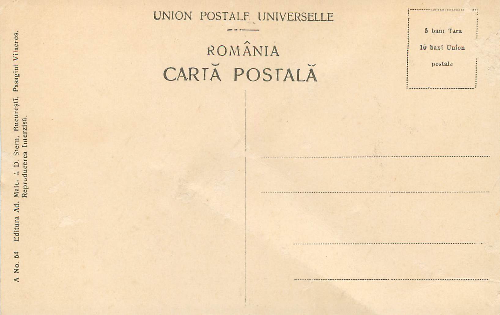 CPA Slanic Moldova Vedere spre Isvorui  — Rückseite