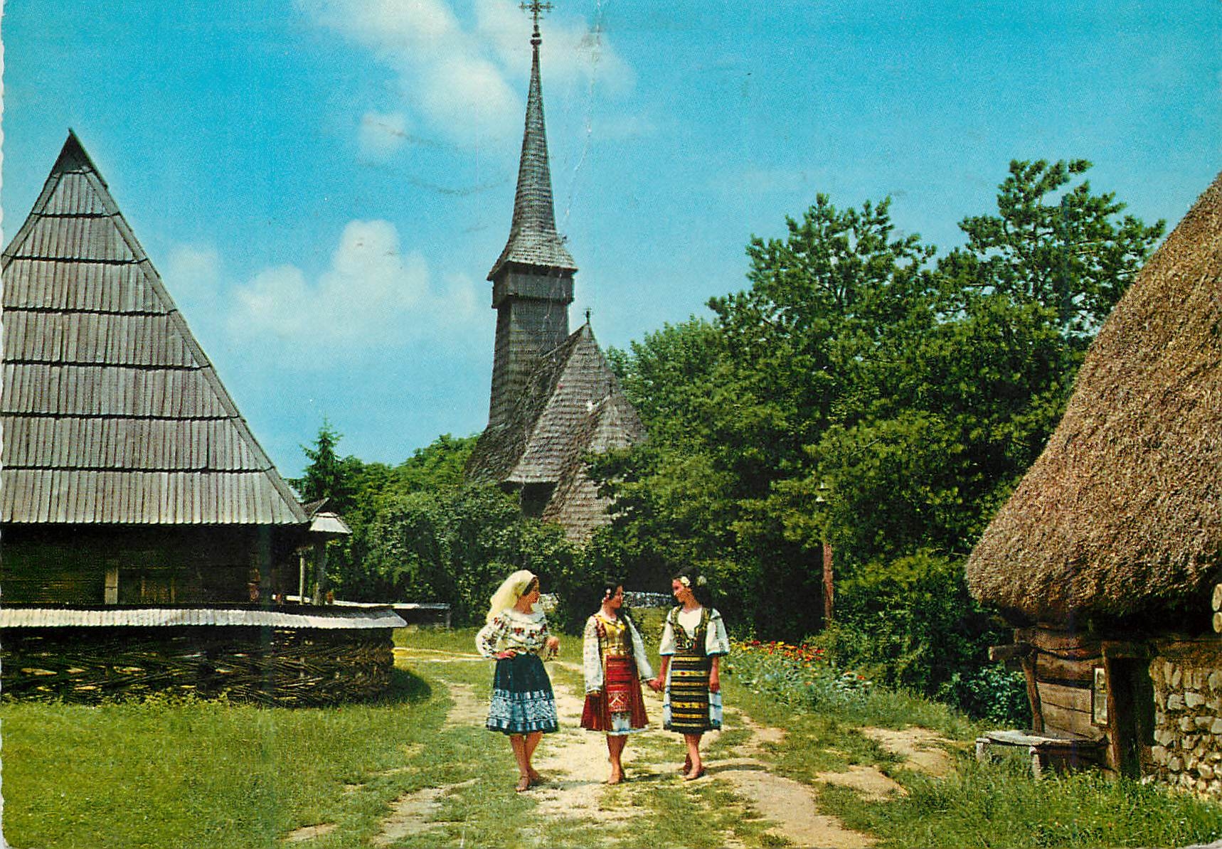 Village traditionnel roumain — Musée du Village à Bucarest — éditeur: Muzeul Satului