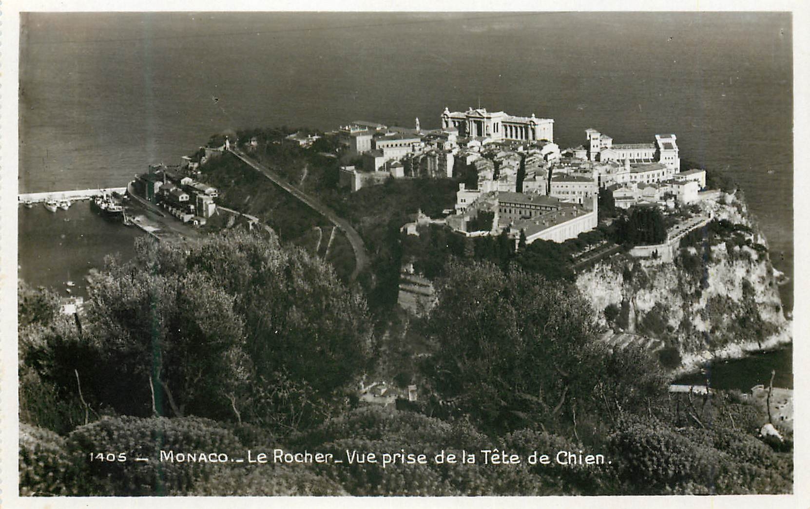 CPA Monaco Le rocher Vue prise de la Tete de Chien 