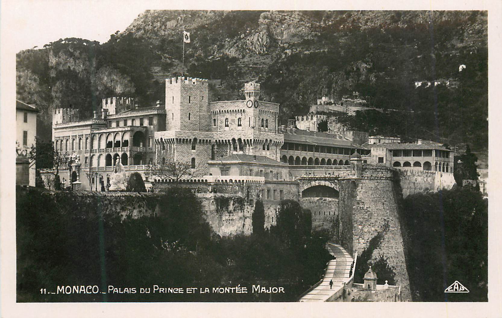 CPA Monaco Palais du prince et la montee major 