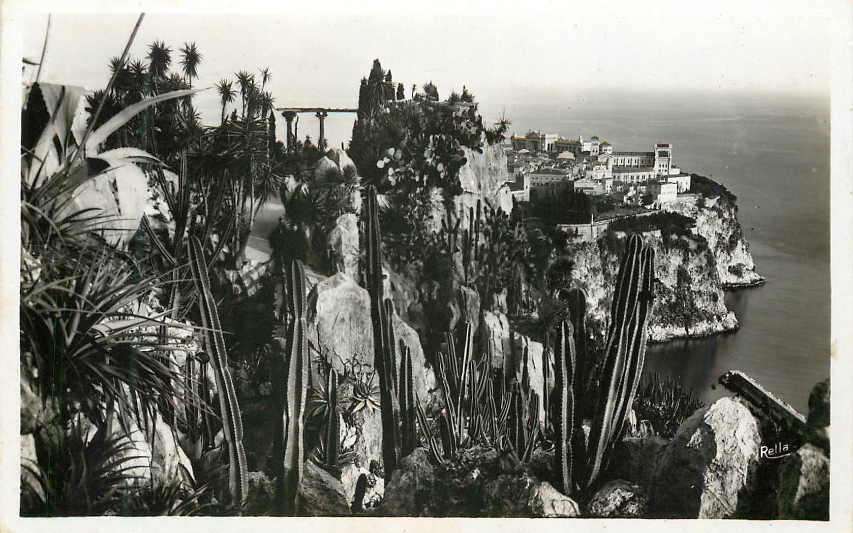 CPM Le rocher de Monaco vu des Jardins Exotiques 