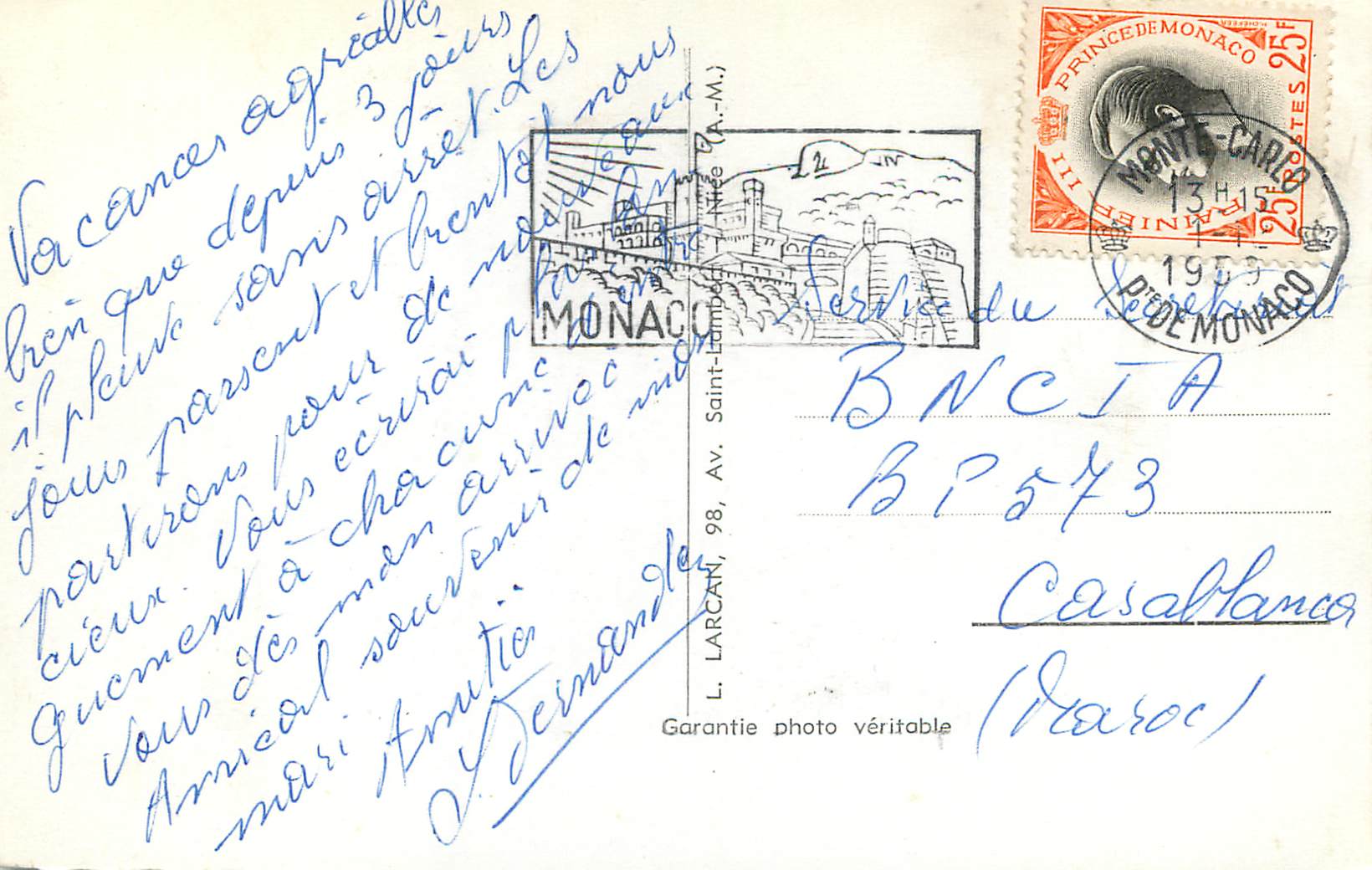 CPM Monaco Monte Carlo Le Monte Carlo Beach d ete Le Cap Martin  — Rückseite