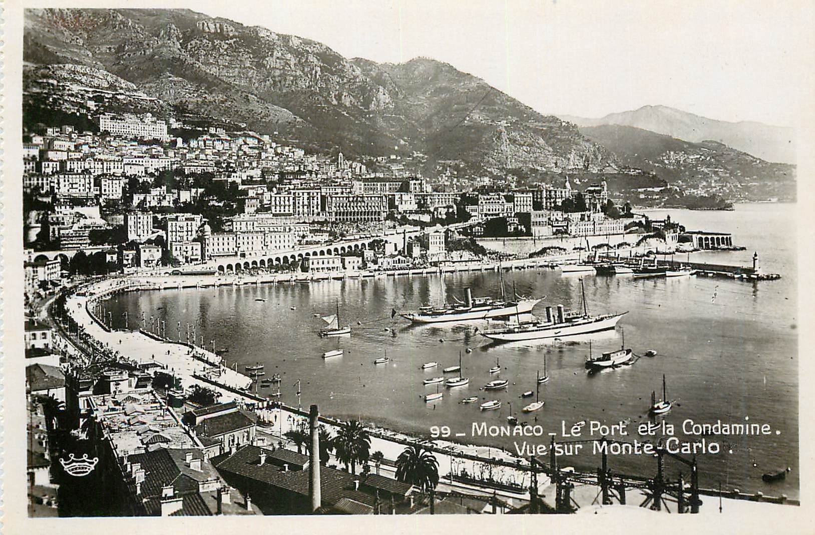 CPM Monaco Le port et le Condamine Vue sur Monte Carlo Bateaux