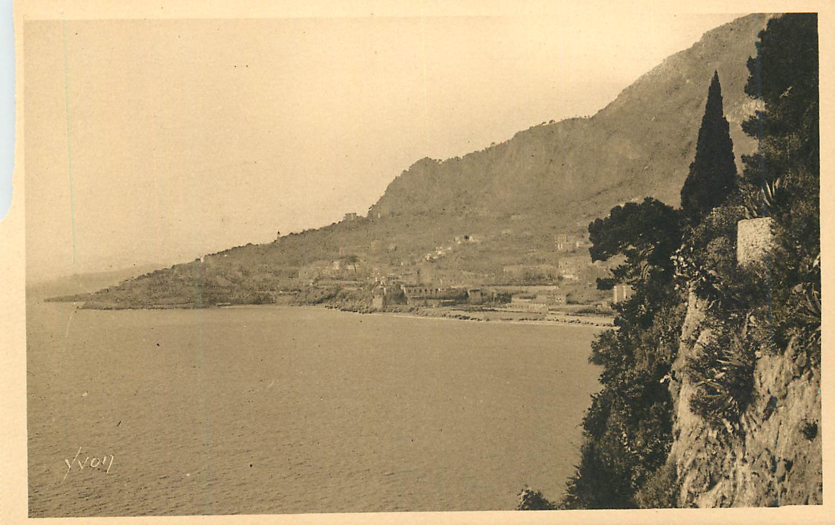 CPA Monaco Principaute L Anse du Canton vue des Jardins de Monaco 