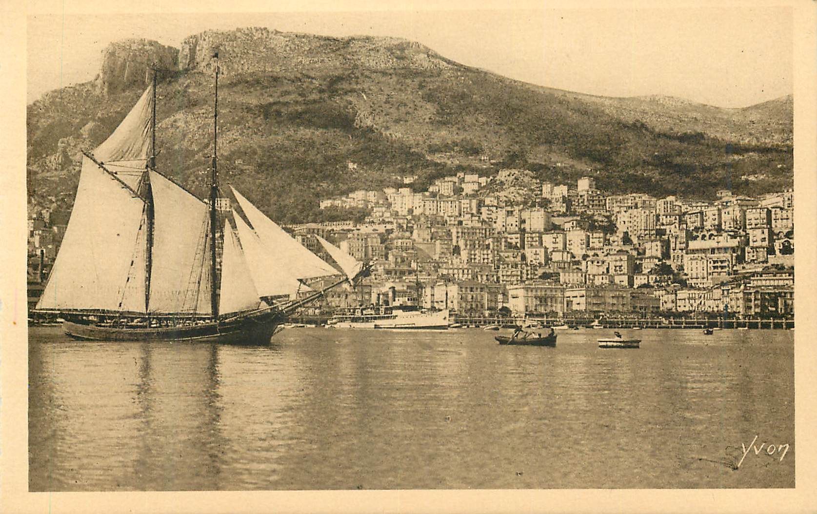 CPA Monte Carlo Principaute de Monaco La Rade Bateaux