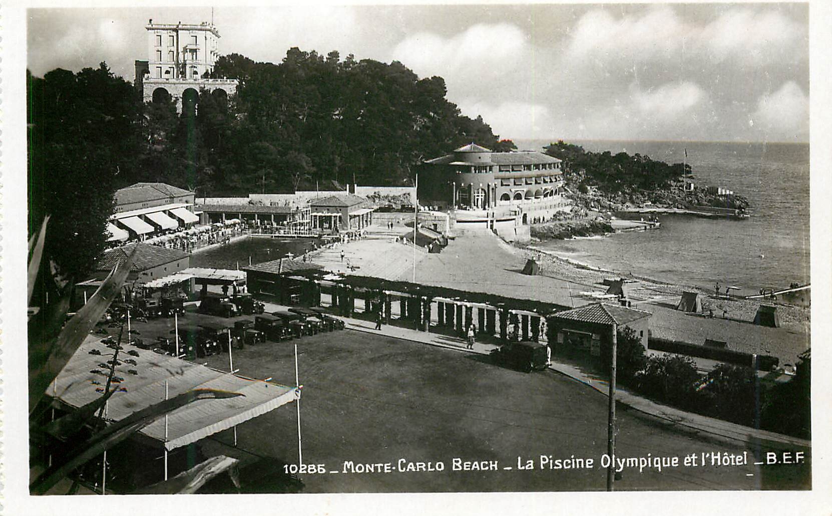 CPM Monaco Les Beach La Piscine olympique et l Hotel 