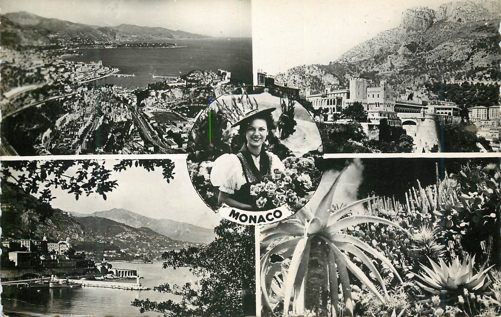 Monaco — Vue générale, Palais du Prince, Monte-Carlo, Jardins Exotiques — Éditions Artistiques A.D.I.A.