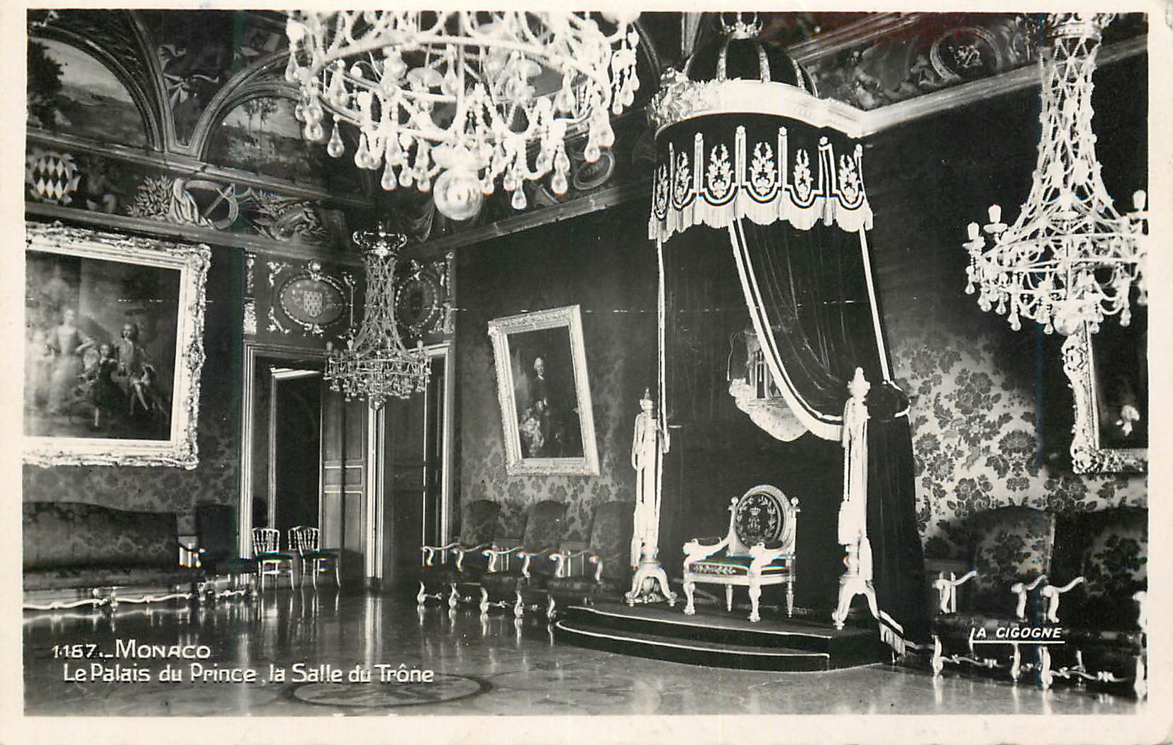 CPM Monaco Le palais du Prince la Salle du Trone 