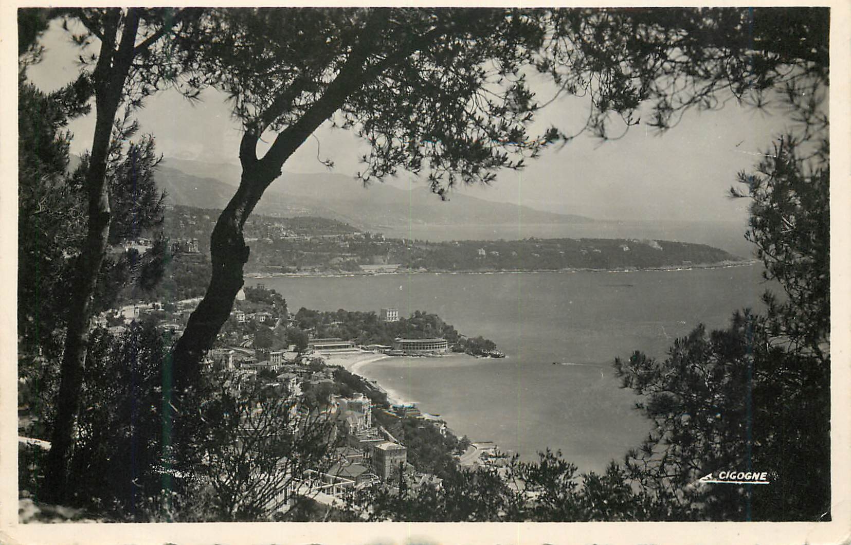 CPM Monte Carlo Vue sur le Beach le Cap Martin et l Italie 