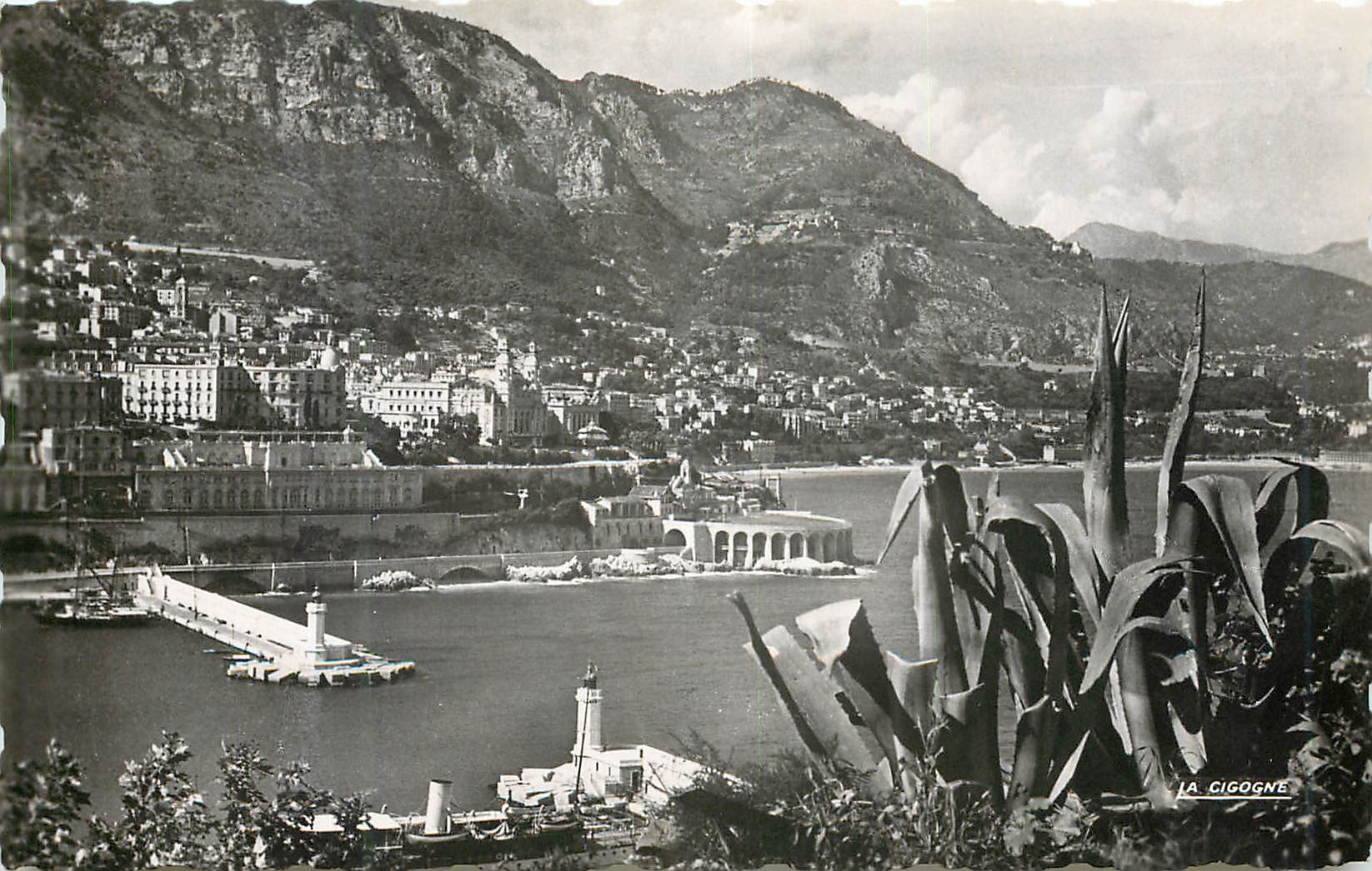 CPM Monte Carlo L entree du port le casino et le tir aux Pigeons 