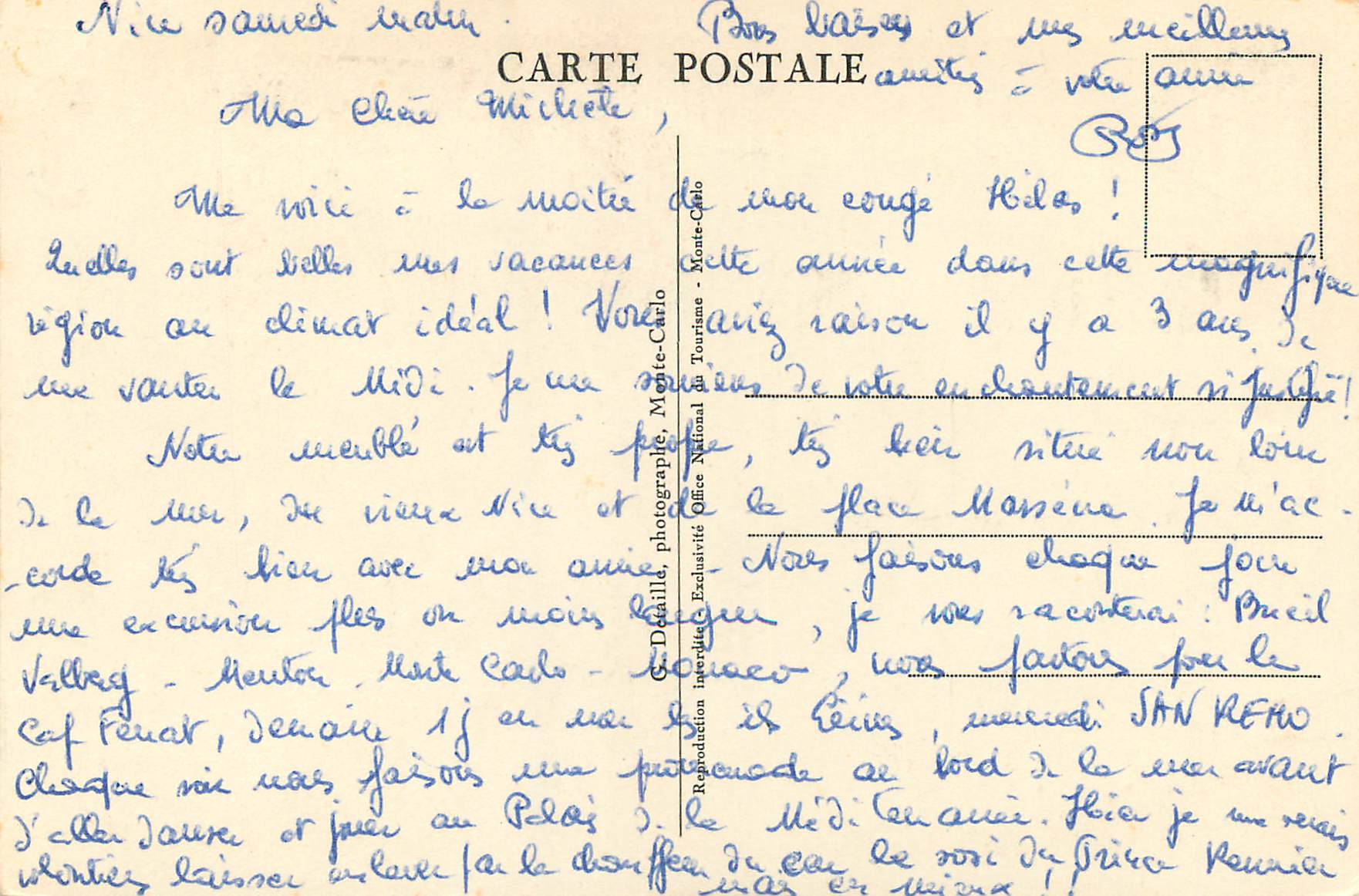 CARTE MAXIMUM SAS Rainier III Prince Souverain de Monaco  — Rückseite