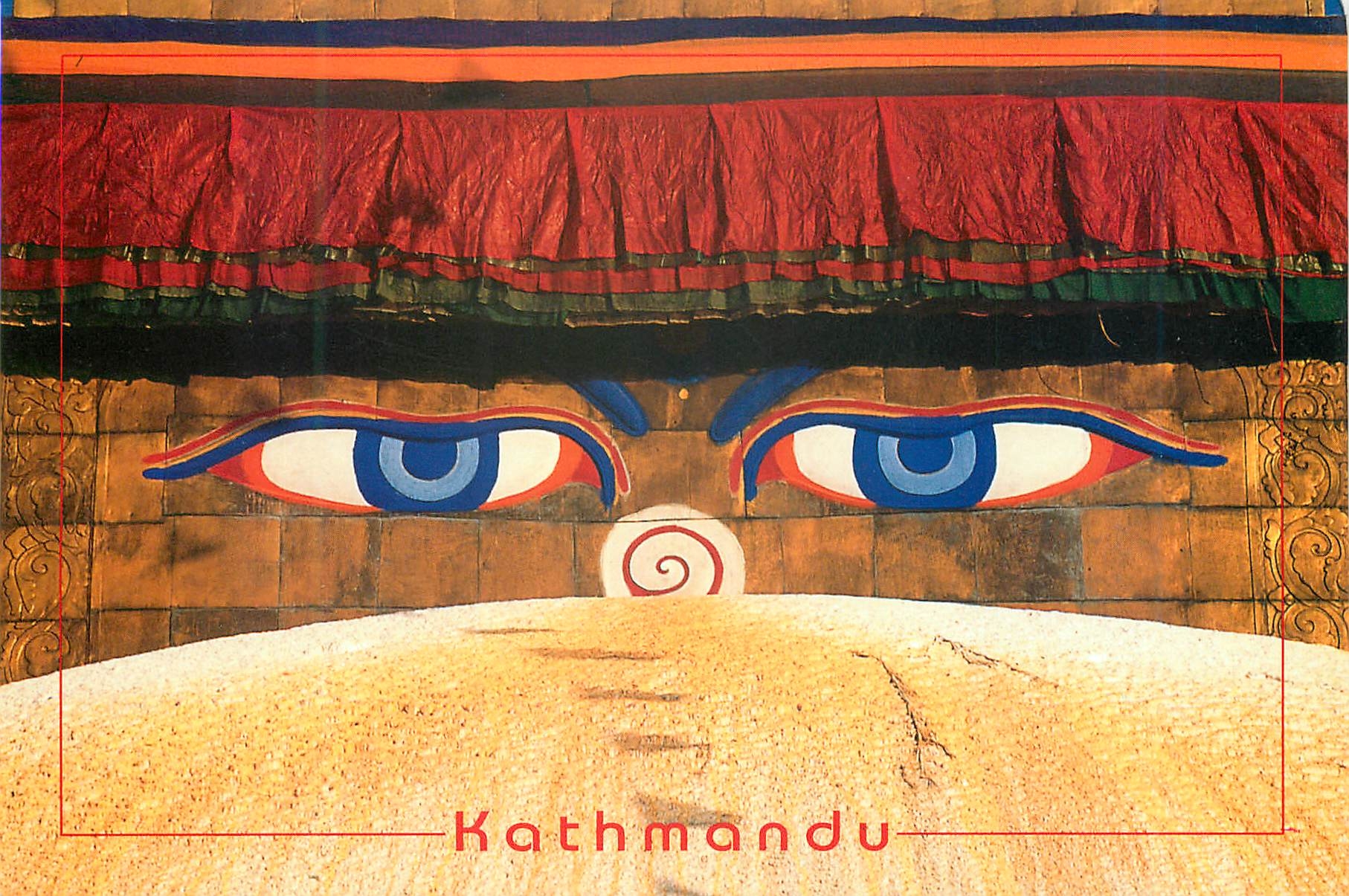 CPM Eyes of Bouddhanath Stupa Nepal 