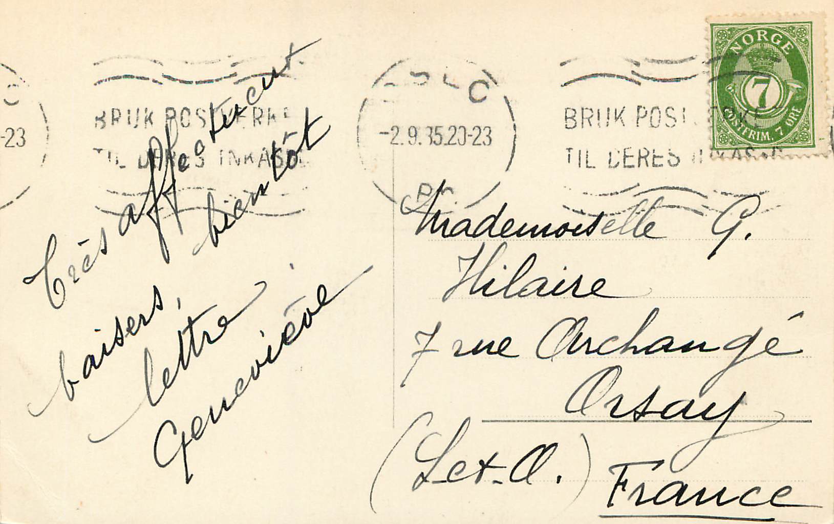 CPA Prekestalen Lysefjorden  — Verso