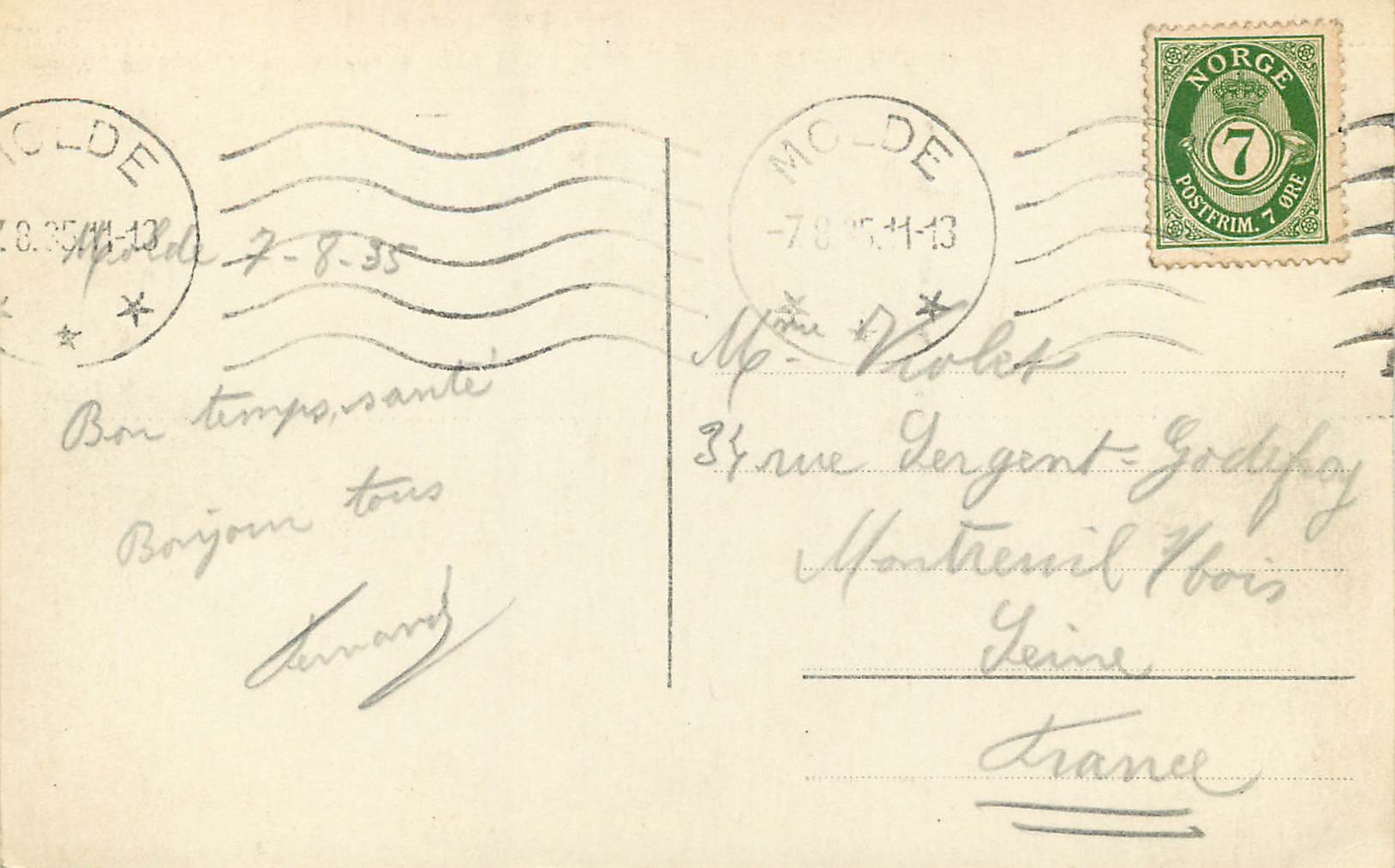 CPA Molde  — Verso