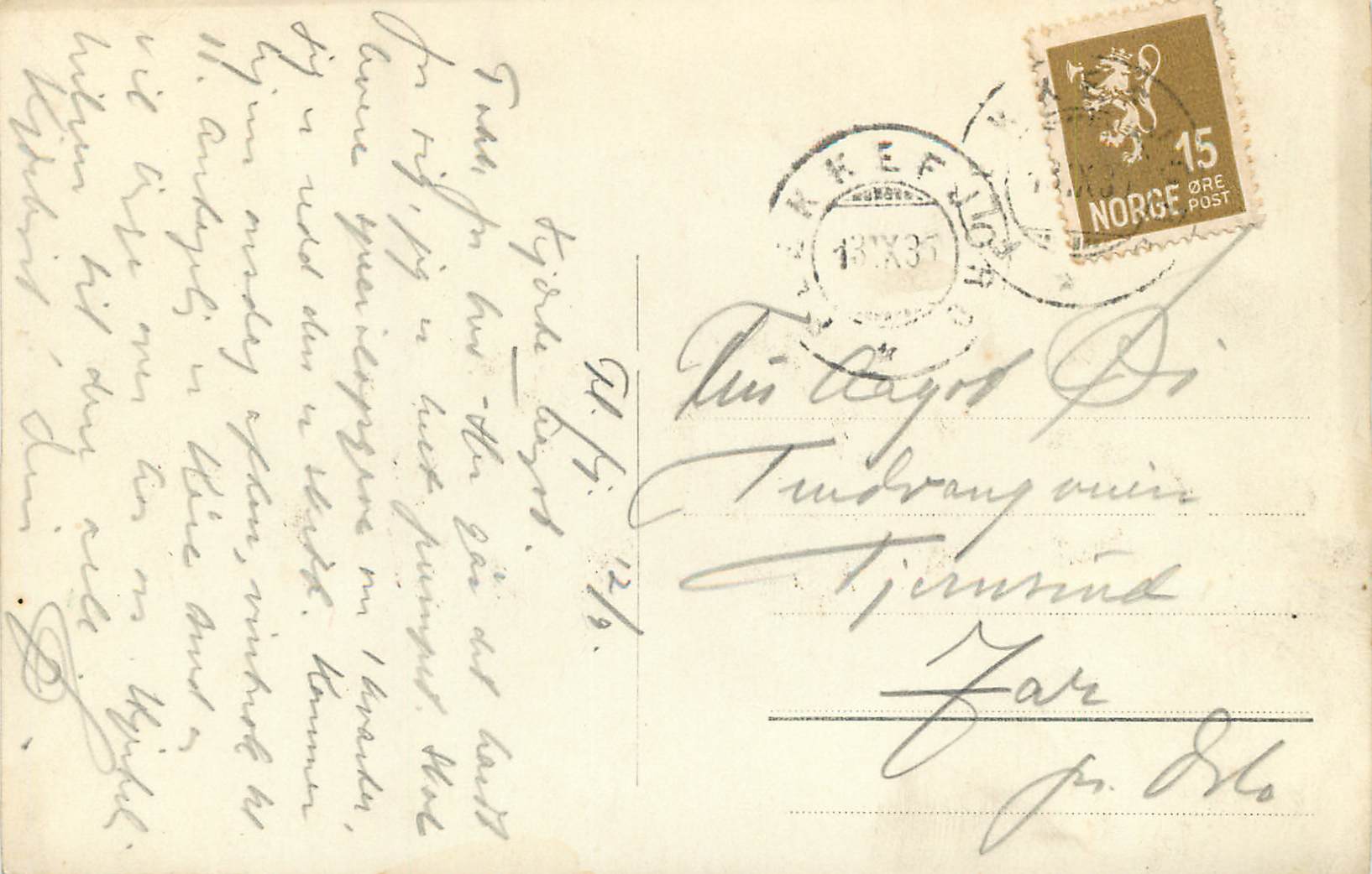 CPA Kvinesdal  — Verso
