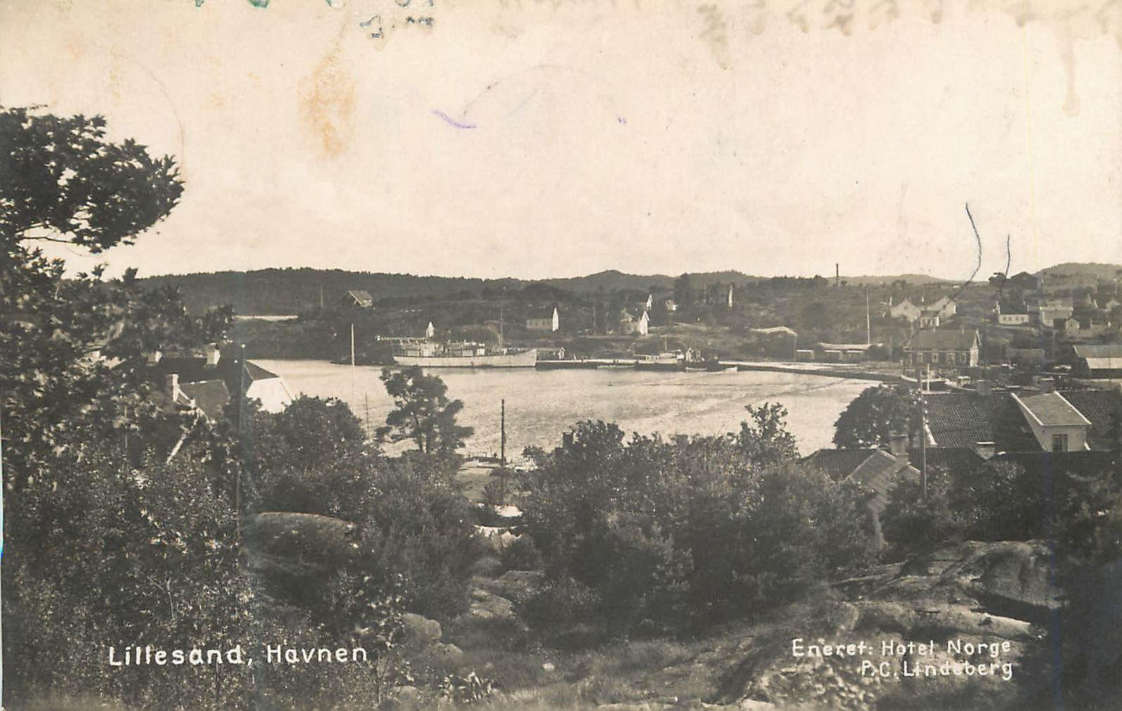 Lilfesand, Havnen — vue du port — éditeur P.C. Lindeberg