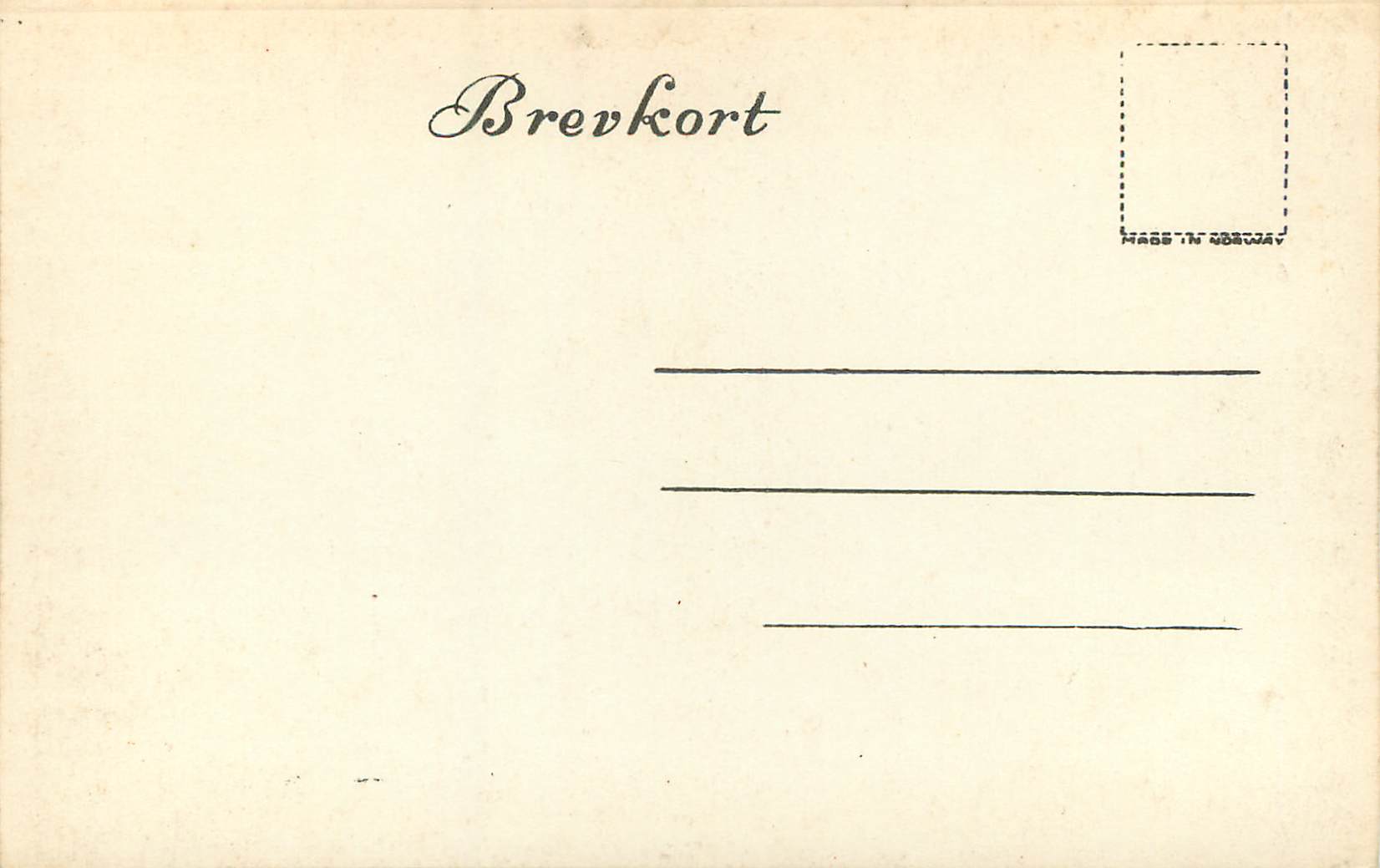 CPA Bergen Utsikt Fra Ulrikken  — Verso