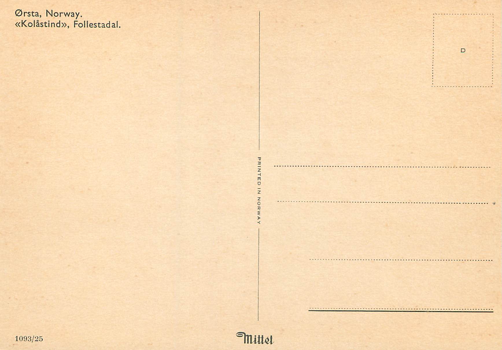 CPM Orsta Norway  — Verso
