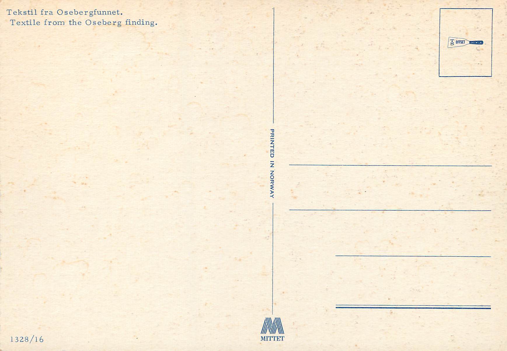 CPM Textile from the Oseberg finding  — Verso