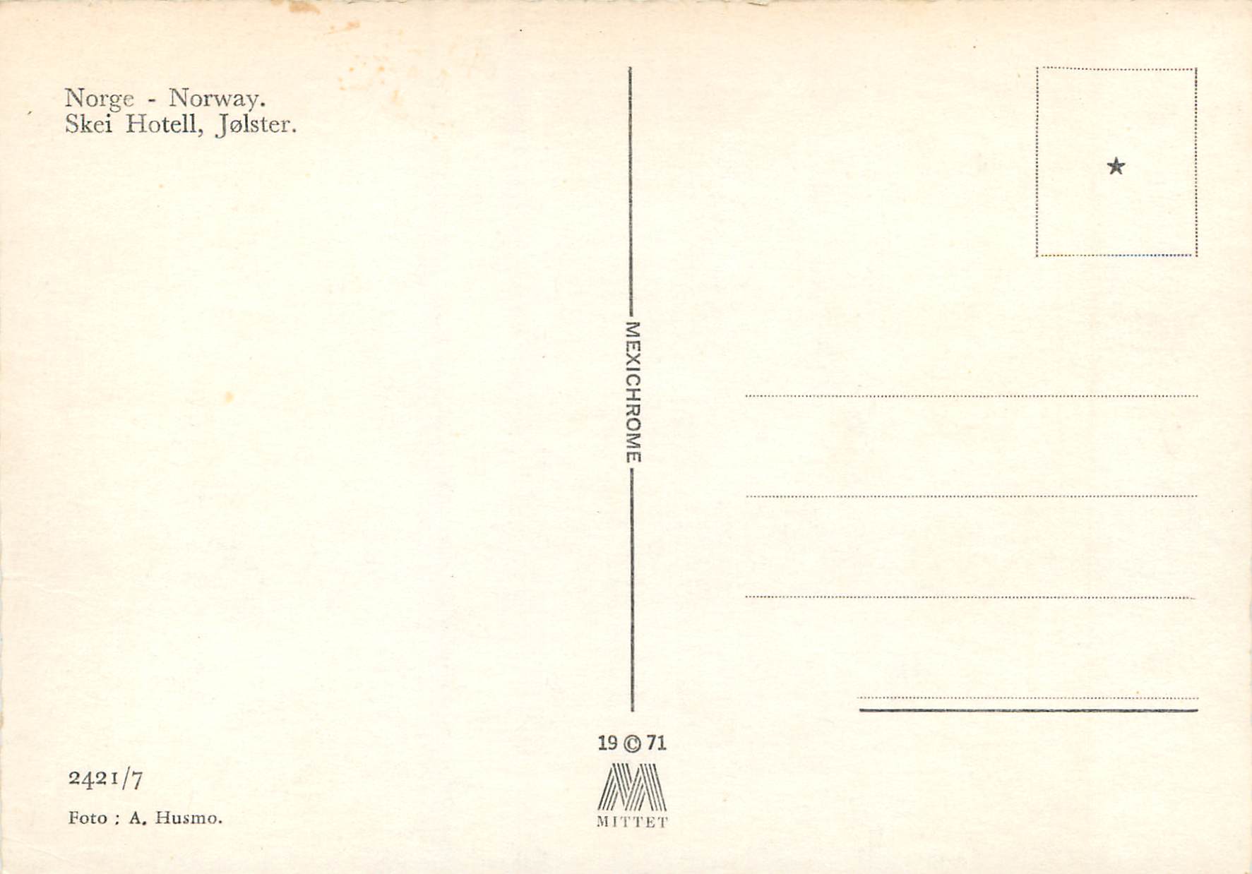 CPM Norway Skei Hotell Jolster  — Verso