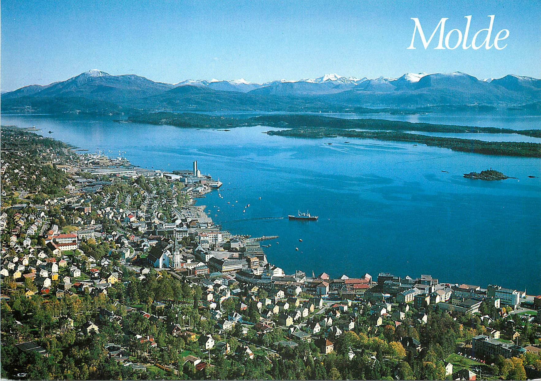CPM Norway Aerial view of the town Molde